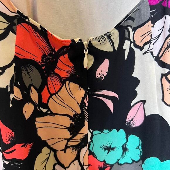 Express Women's Floral Shift Dress boho retro bell sleeve size 0 xs - Picture 5 of 7